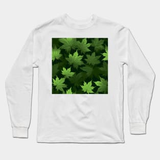 Green Leaves Pattern 18 Long Sleeve T-Shirt